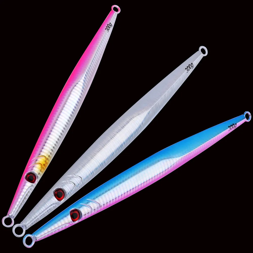 Señuelo de pesca de mar, plantilla de hundimiento rápido, 60g-300g, cuchara de Jigging de Metal de aguas profundas, cebo Artificial, peso de hierba grande, atún, 1 ud. - imagen 2