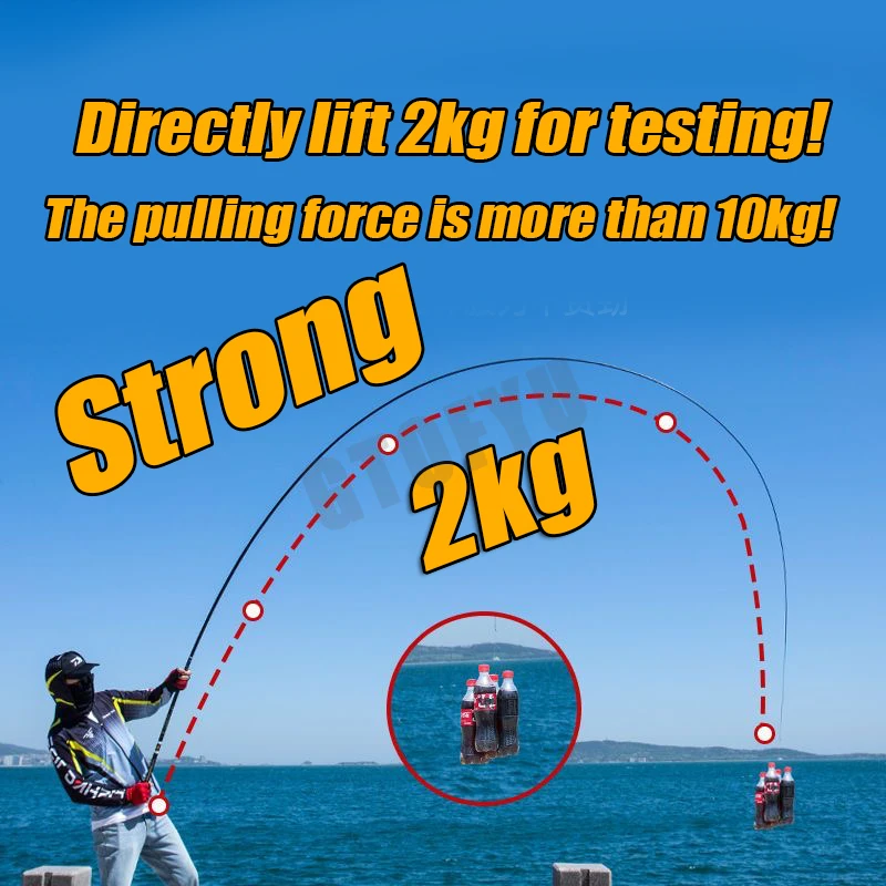Caña de pescar telescópica de 2,7 M/4,5 M/5,4 M/6,3 M/7,2 M/8M/10M, depósito de carbono, caña de pescar para estanque, caña de pescar de mano de fibra dura súper ligera - imagen 5