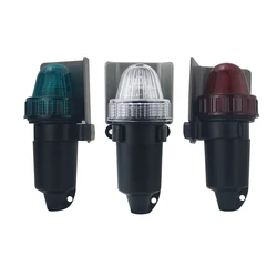 Juego de luces LED de estribor y popa para barco, navegación con batería, Puerto poco profundo, flotante e impermeable, batería AA, 3 piezas