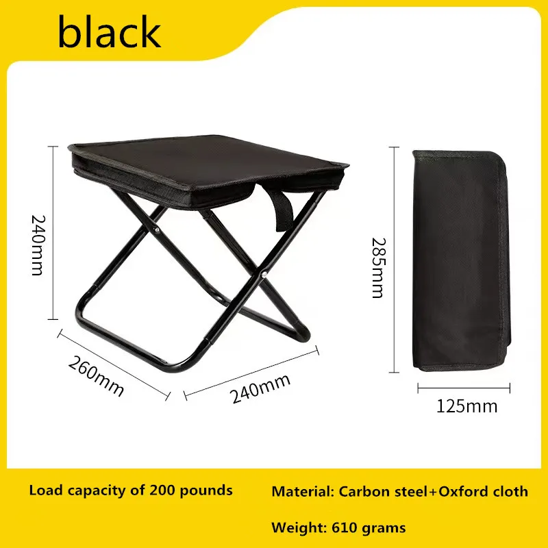Silla plegable portátil multifuncional para picnic al aire libre, taburete de pesca ultraligero, taburete de viaje, accesorios de pesca - imagen 3