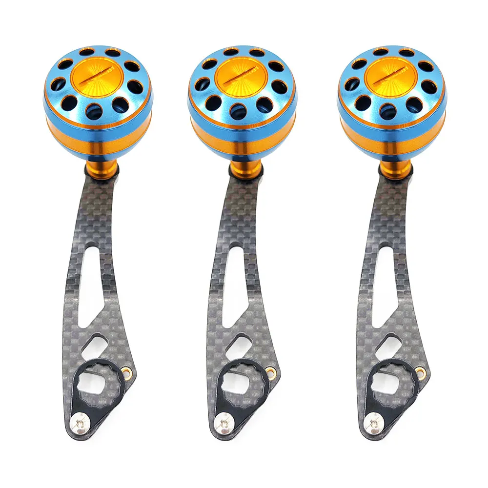 Carrete de pesca ligero de fibra de carbono con perilla de Metal para carrete de Baitcasting, accesorios de pesca en el mar - imagen 5