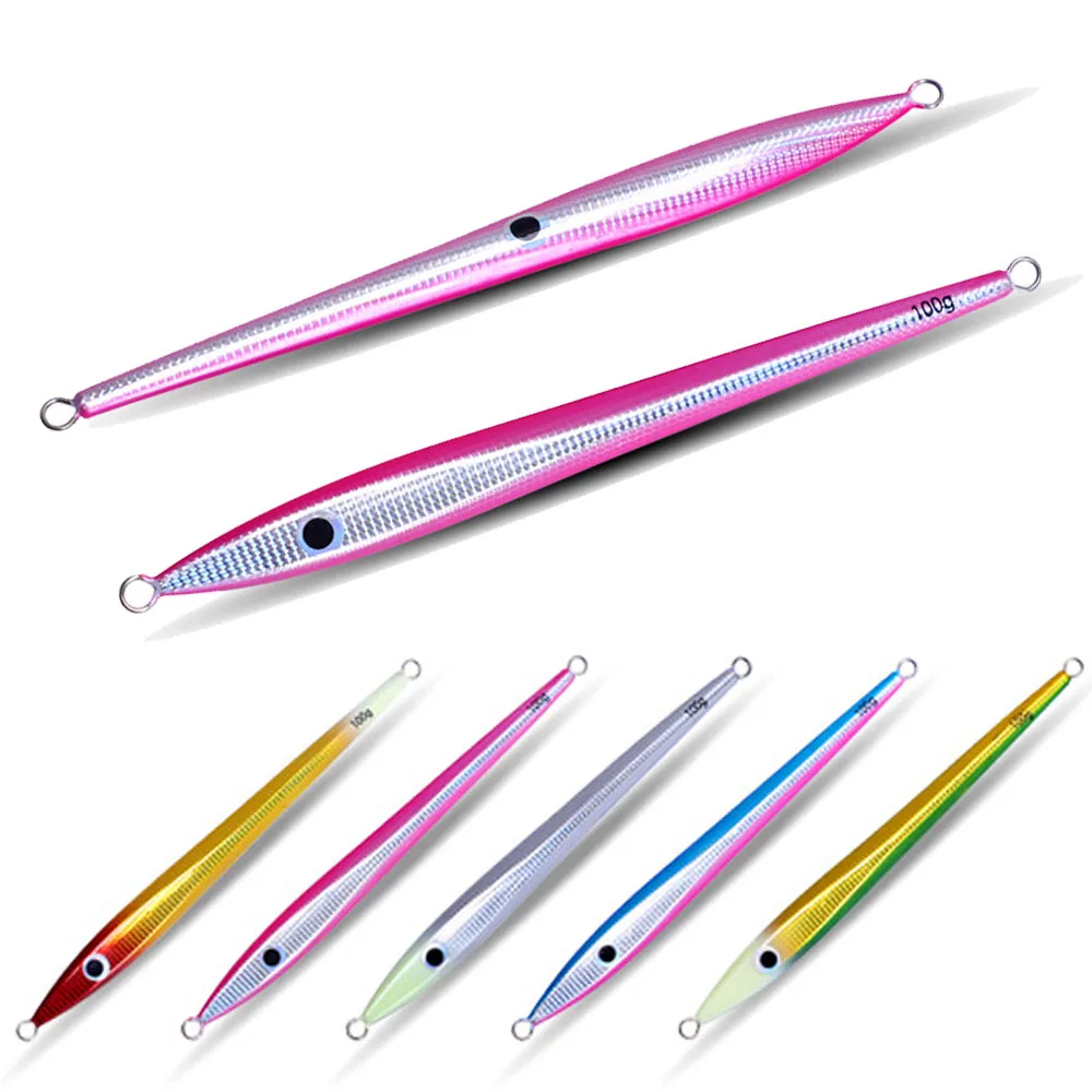 Plantilla de Metal luminosa, cebo para peces, luz nocturna de 200G, 300G, caballa de hundimiento rápido, plomo, pesca en el mar, luz nocturna de hundimiento rápido en carretera