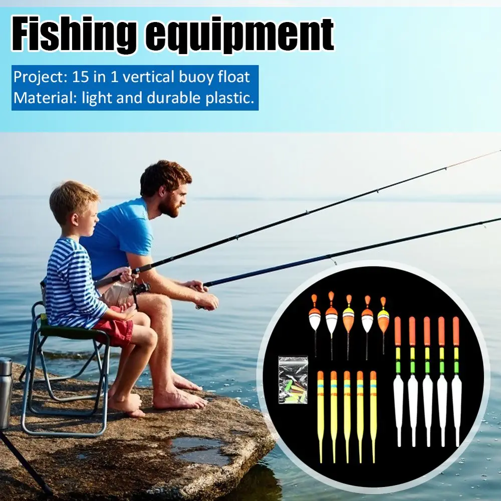 Herramientas portátiles para exteriores, accesorios de plástico, gomas, tubo de deriva antideslizante, boya Vertical, Bobbers de pescado, flotadores de pesca en el mar, boyas de pesca - imagen 2
