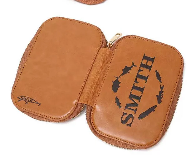 Bolsa de Minoan de lentejuelas de Japón Smith, bolsa de almacenamiento de cebo Stream, cuero de PU, antidesgaste, resistente al agua, caja de cebo duradera - imagen 5