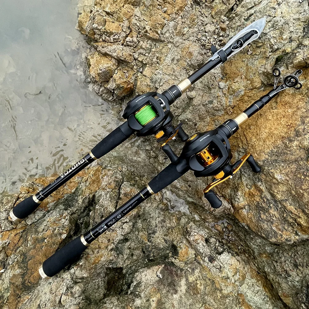 GHOTDA-caña de pescar giratoria, juego de carretes de fundición, 17 + 1BB 1,6: 1, 2,4-7,2 M - imagen 2