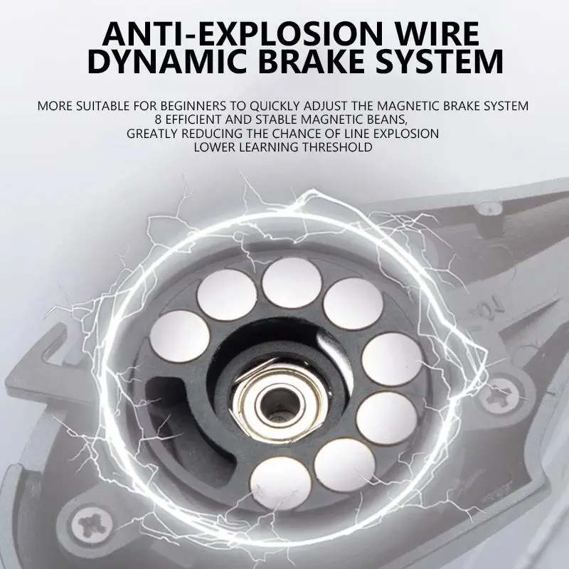 Carrete de fundición de cebo ligero Mavllos C1, fuerza de freno, relación de velocidad de 5KG, 7,0:1, marco de carbono, carrete de fundición para pesca en agua salada o dulce - imagen 4