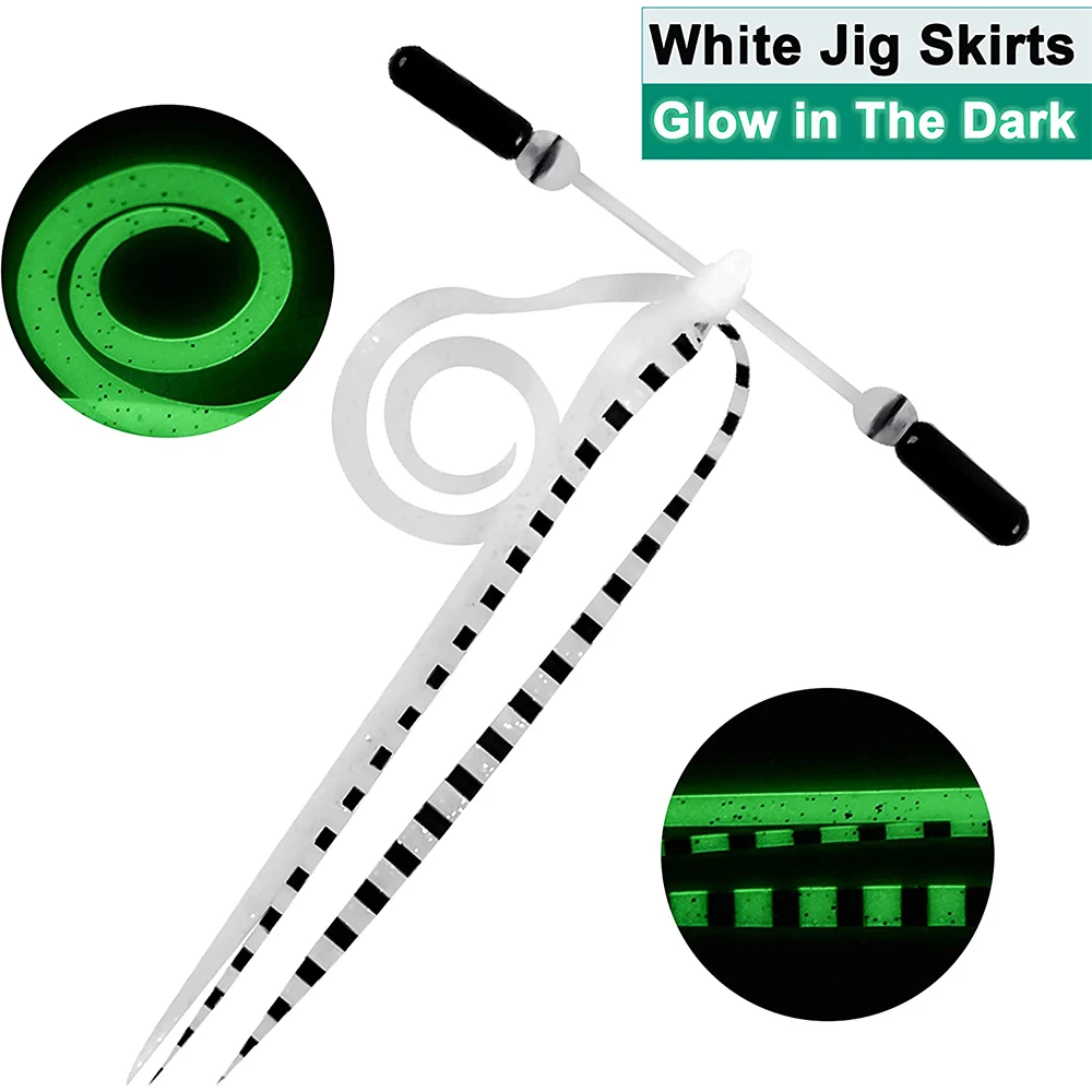 Faldas de plantilla de silicona con doble brazo, 12 piezas, sonajeros, DIY, Spinnerbait, Buzzbaits, falda de repuesto, falda de pesca de lubina de goma - imagen 4