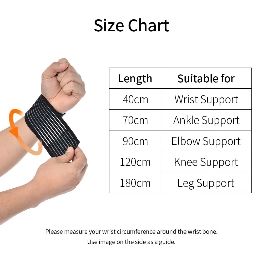 40 ~ 180cm muslo rodilla pantorrilla pierna tobillo cinta de kinesiología rodilleras Protector de codo envolturas soporte Protector tobillo soporte - imagen 5