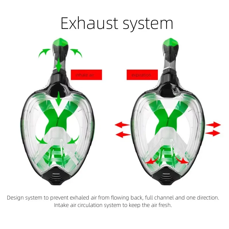 Equipo de buceo: gafas de buceo libre, respiración y natación de secado completo de alta definición Máscara de snorkel antiniebla de marco grande - imagen 3