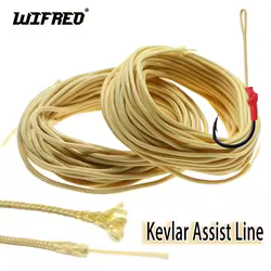 Línea de pesca de Kevlar trenzada de 150-300LB, tejido de 8/16 hebras, línea de asistencia amarilla para pesca en barco, anzuelo de Jigging, señuelo de asistencia