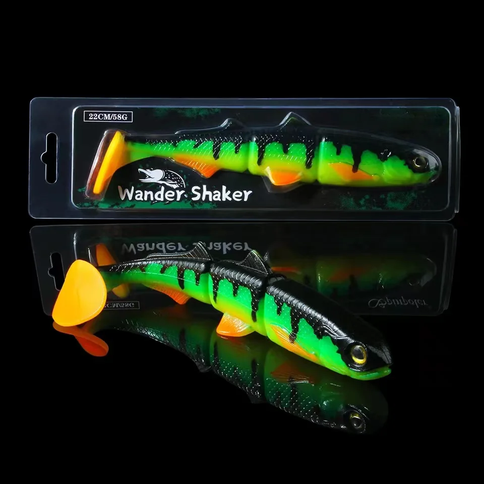 Rooblinos Pike Stinger Rig Hook System con Swimbait 3D, señuelo suave, cebo de pesca, paleta, colas en T para Zander Pike, pez de juego grande - imagen 4