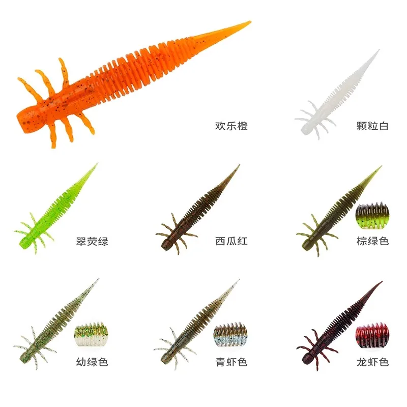 Nuevo Ravencraft Zhichong, cola de aguja flotante, cebo suave de silicona, señuelo de pesca de 56/68/80mm, cebos falsos de lubina Artificial, trajes - imagen 4