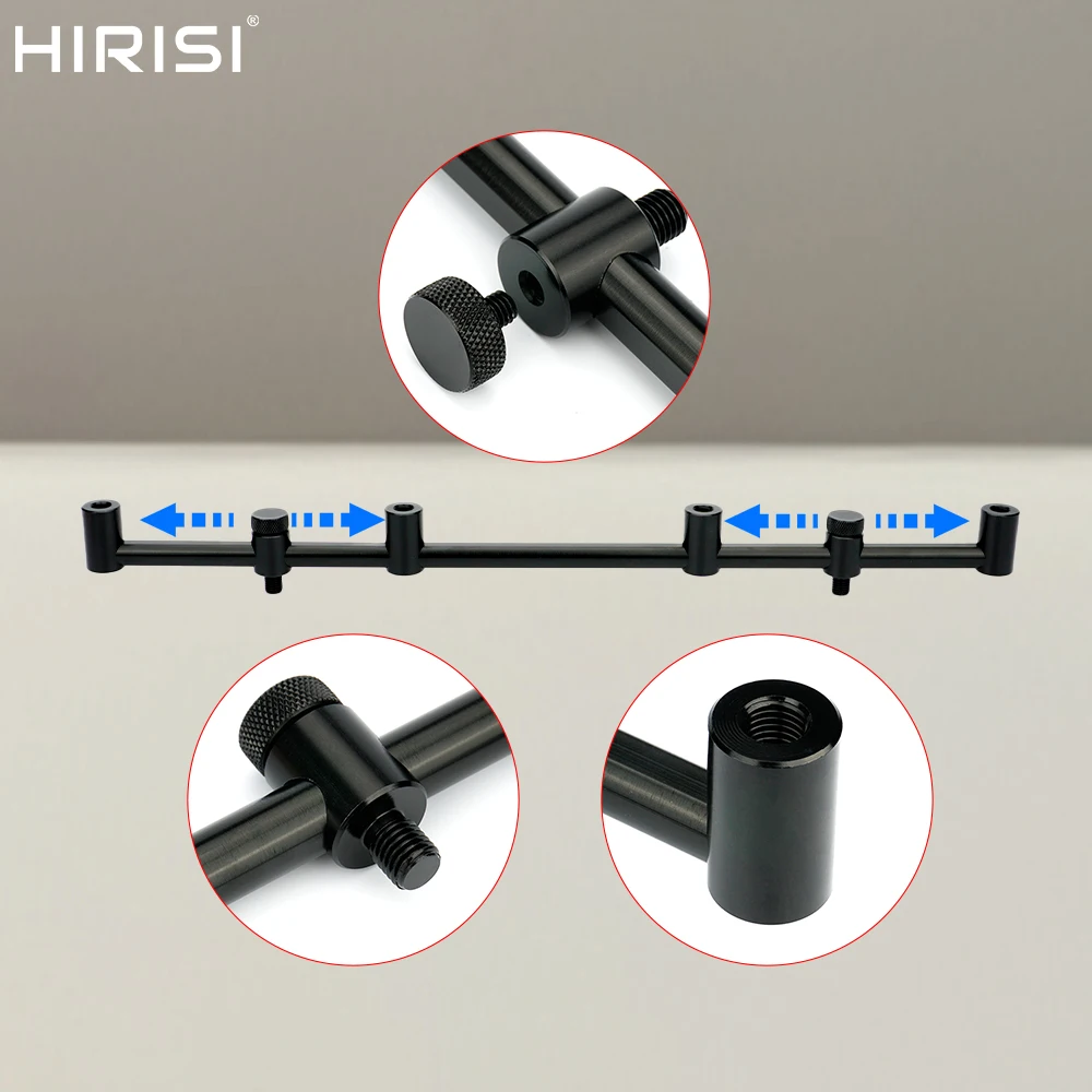 Hirisi, 1 pieza, soporte para caña de pescar de carpa de aluminio, barras de zumbido para 4 cañas de pescar, aparejos de pesca BZ500