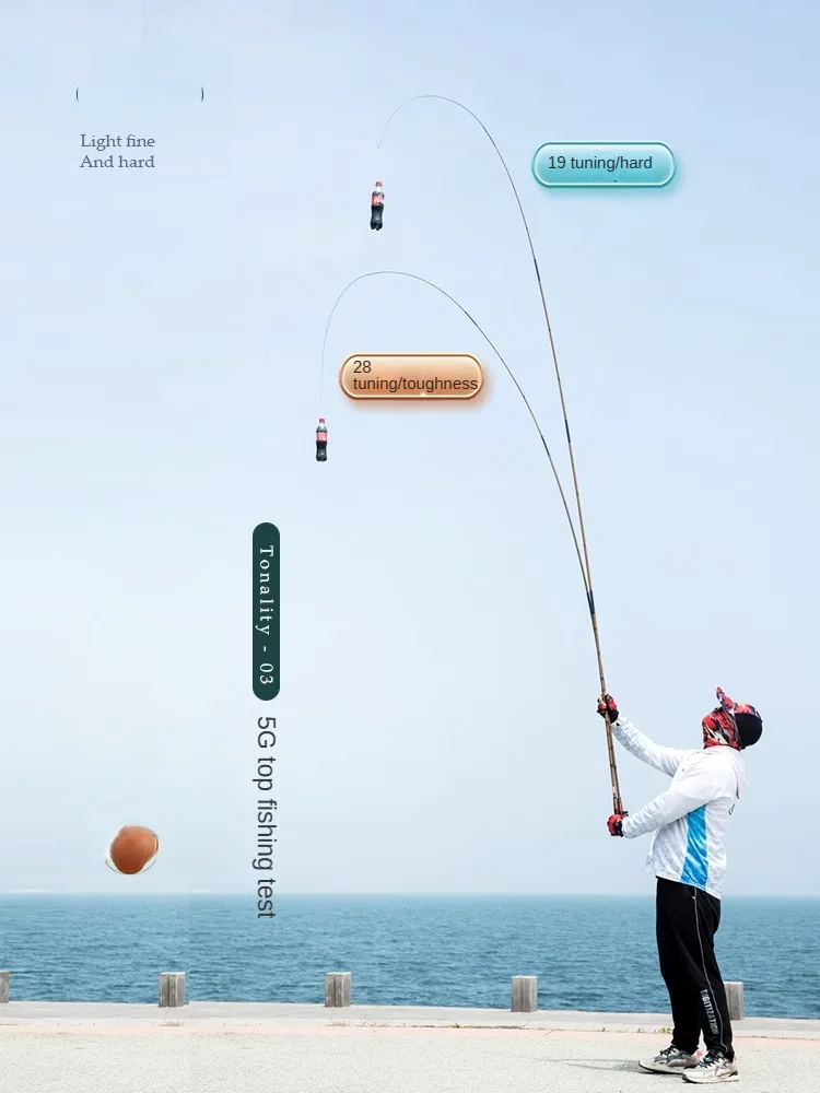 Caña de pescar de carpa Tune 28/19, caña de pescar ultraligera ultrafina de Taiwán, caña de pescar de mano Ultra dura, aparejos de Pesca - imagen 4