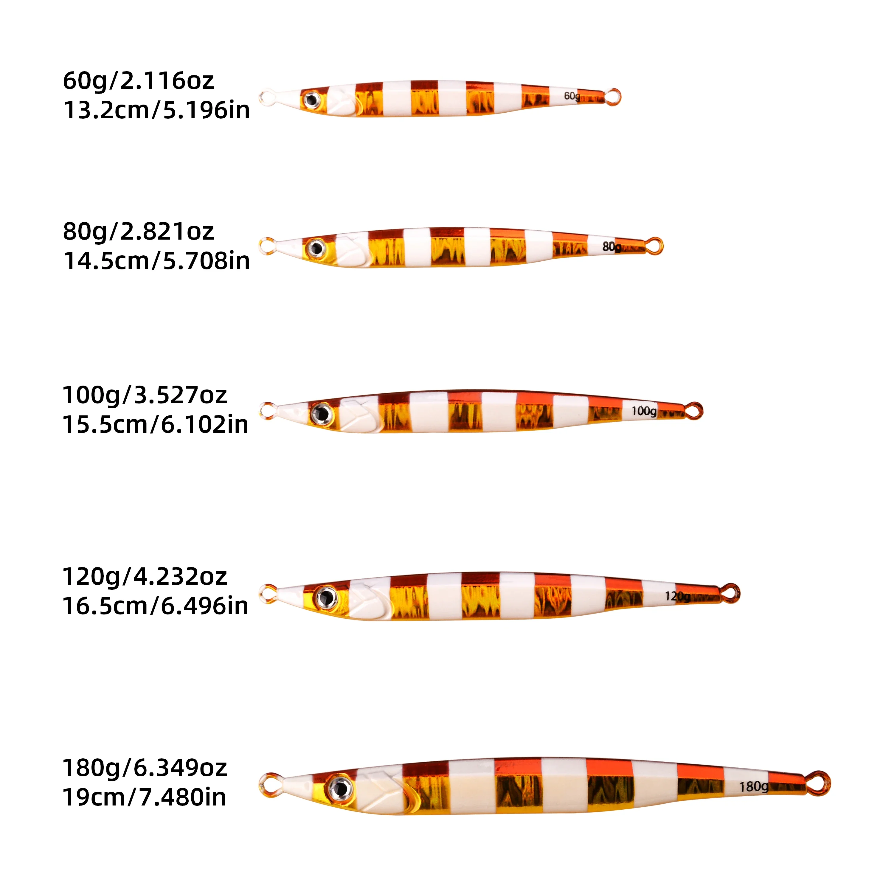 Señuelo de Pesca con plantilla de Metal, 5 unidades, 60g-180g, Swimbait, Wobbler láser 3D, cuchara para Lucio, carpa Spinner, Kit de aparejos de mar, cebo Artificial de Pesca - imagen 4