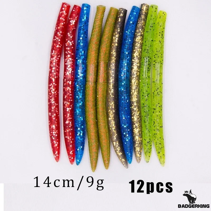 Senko-Juego de señuelos de gusano loco para pesca de lubina con anzuelos senko, herramienta de pesaje de uñas, caja de aparejos de pesca de tiro directo - imagen 5