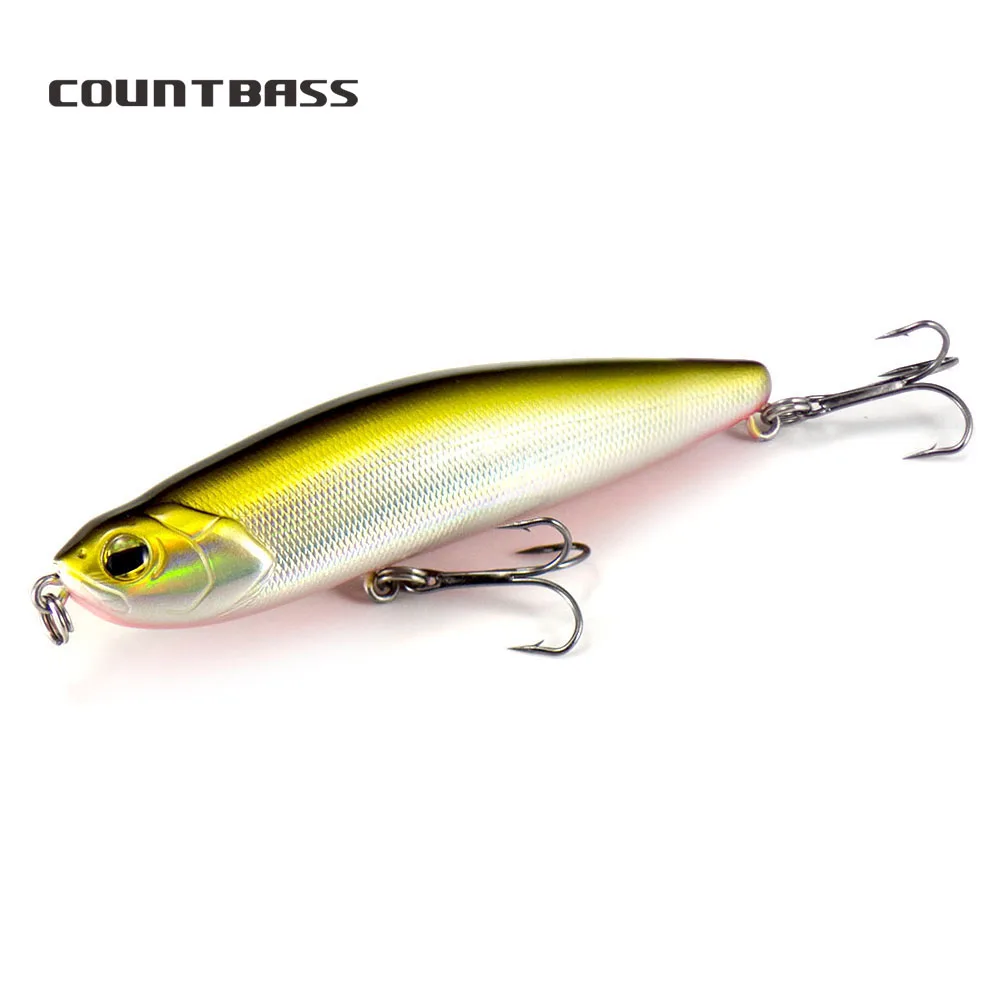 Countbass Popper Señuelos De Pesca Topwater Leurre De superficie flotante lápiz Wobblers equipo De pesca 100mm 19g
