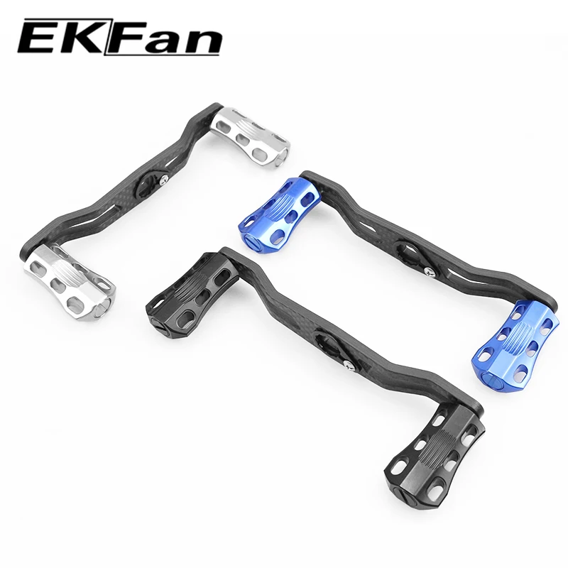 EKFAN-manijas de carbono de 120MM, perillas de aleación, agujeros de 8x5MM para carrete de pesca Dawa Baitcast, piezas DIY - imagen 5
