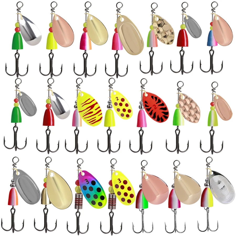 FTK-señuelo de pesca de Metal, cebo giratorio, cebos duros de alta calidad, anzuelo triple, aparejos de pesca para Lucio, 1 Uds. - imagen 5