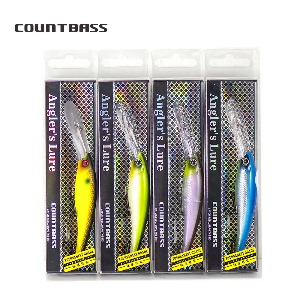 COUNTBASS Crankbaits-señuelo de pesca de plástico duro, Wobblers, sábalo, lubina, perca, 90mm, 13g - imagen 5