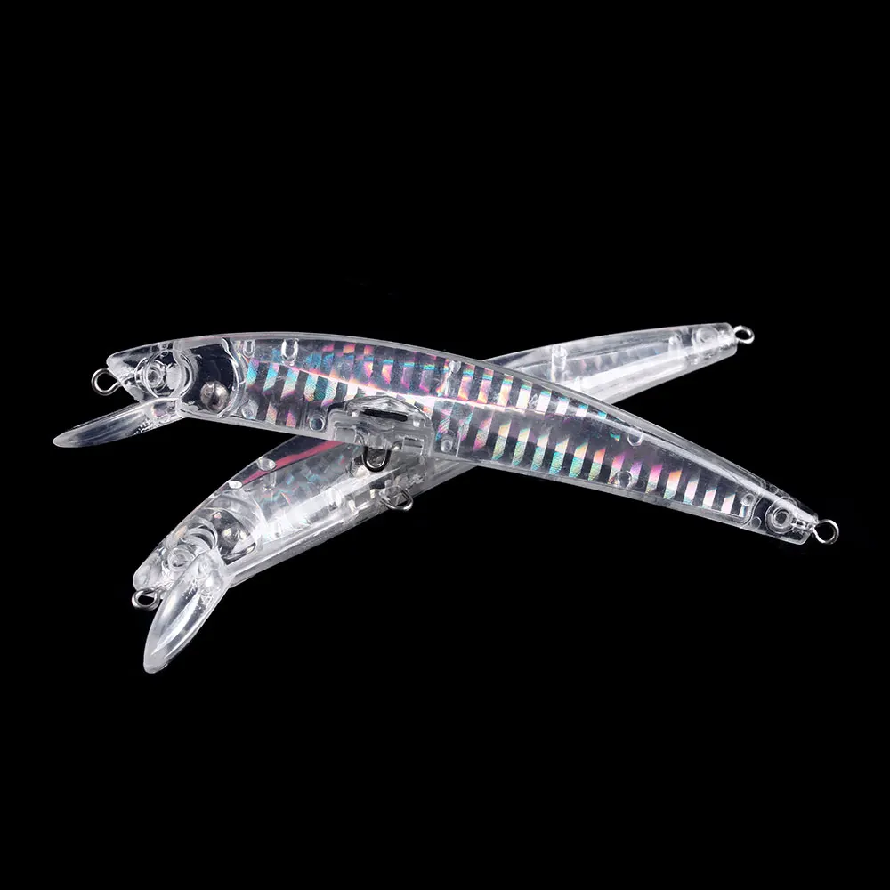 Cebos articulados en blanco nude, cebo crankbait Minnow, cuerpo de señuelo sin pintar, 10 piezas, 12cm, 12g - imagen 4