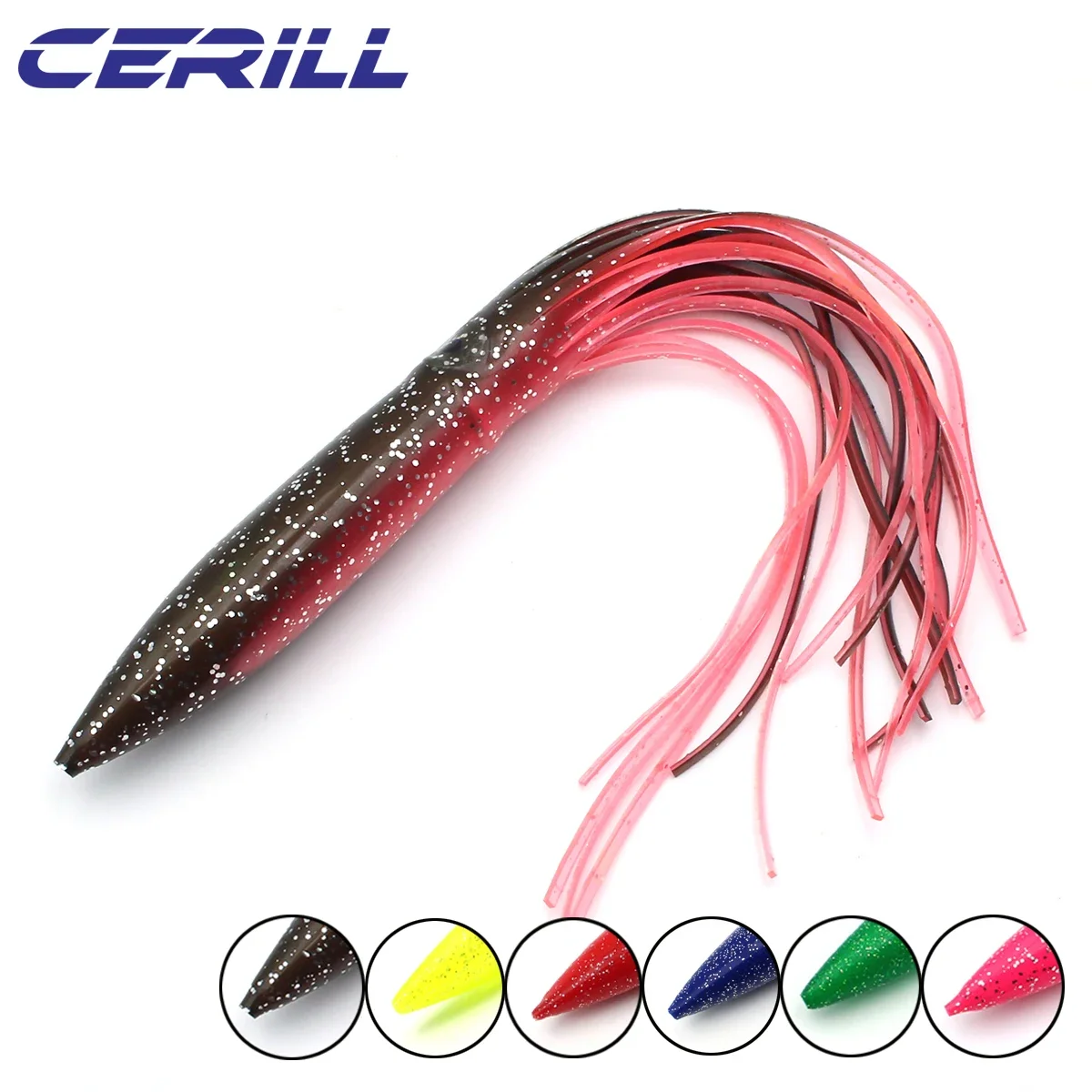 Señuelo swimbait de pulpo colores silicona para pesca marina