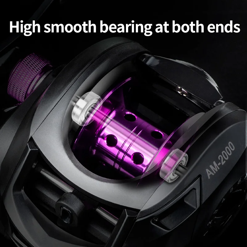 Carrete de pesca Baitcasting para niños, línea antiexplosión de largo alcance, freno magnético de arrastre máximo de 8KG, Micro carrete de pesca 7,2: 1 - imagen 5