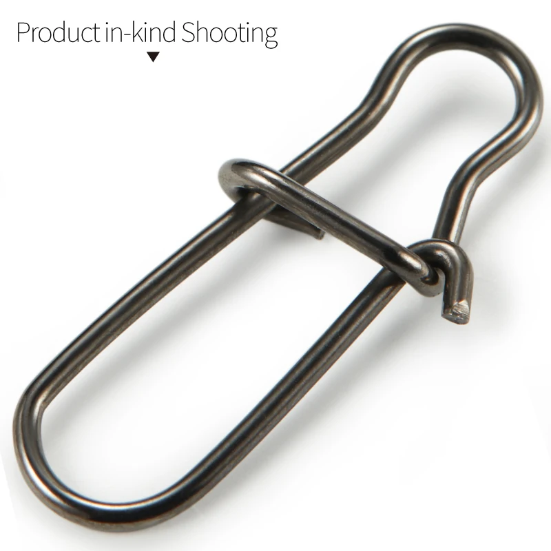 LUREHOLIC níquel negro fortalece SUS304 Quick Snap para señuelo accesorios de pesca 20 ~ 100 Uds 000 # ~8 #   para cebos duros o cebos blandos - imagen 2