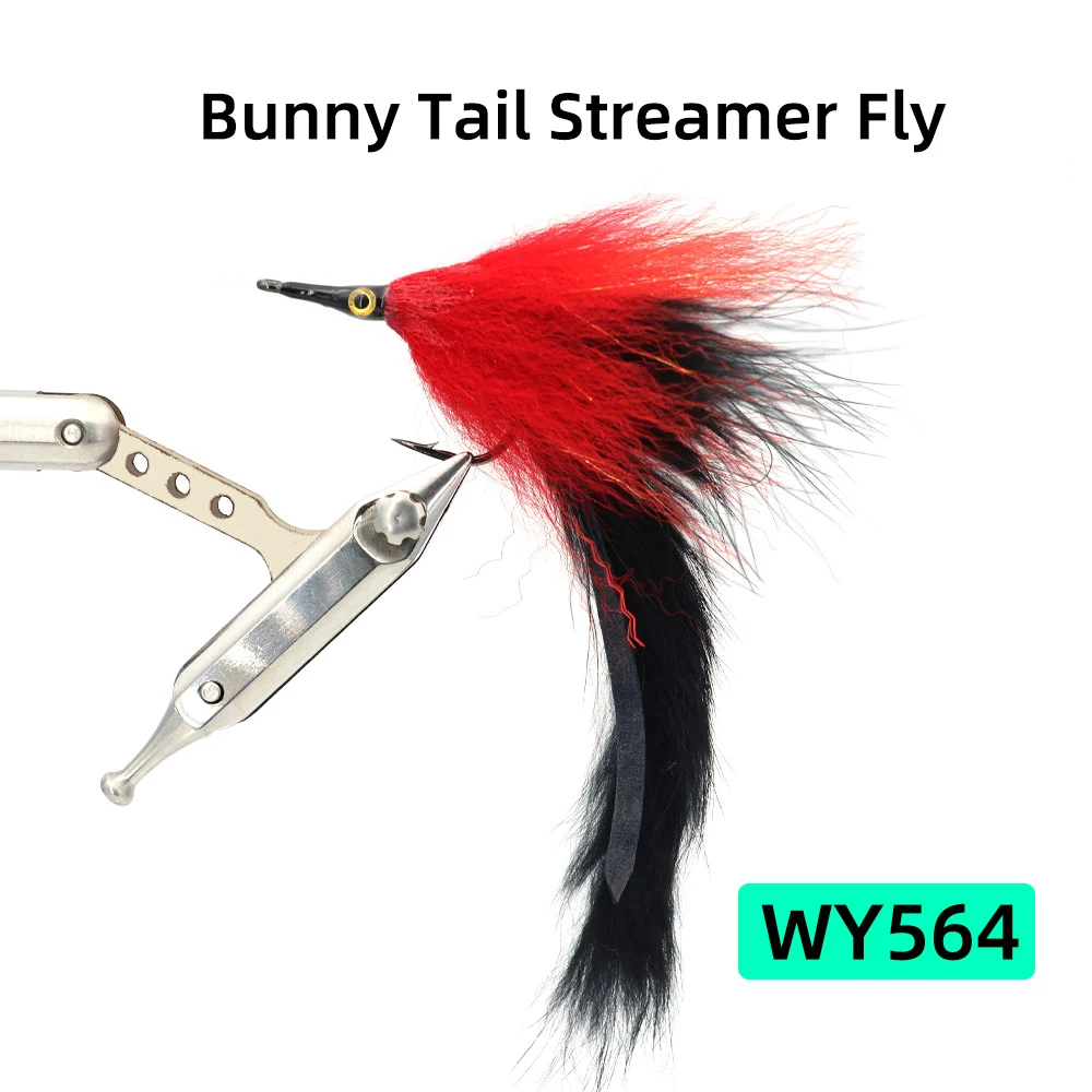 Ellllv 5,9′′ 3/0 # Señuelo serpentín de cola de conejito de boca larga con gancho 5/0 # Anzuelo Seaducer Fly Pesca en agua salada Baitfish para Redfish Tarpon - imagen 3