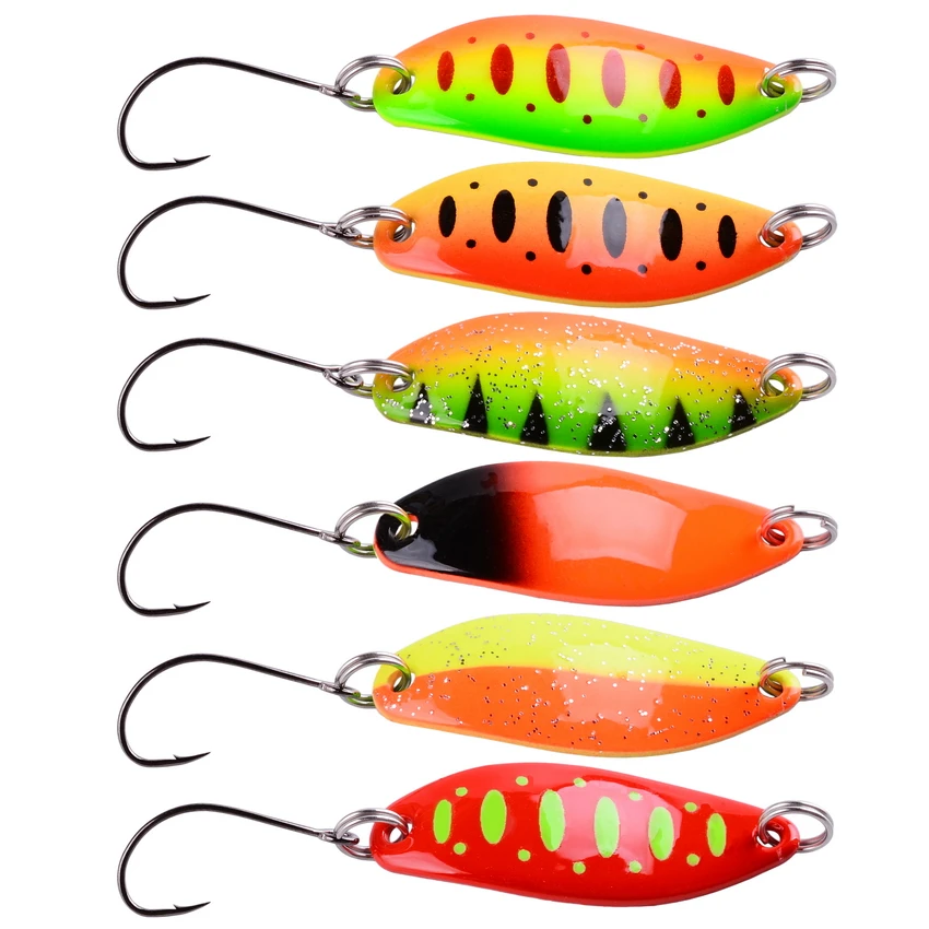 Aorace 1 Uds cuchara giratoria de Metal señuelo de pesca de trucha cebo duro lentejuelas ruido Paillette cebo Artificial pequeño Spinner de lentejuelas duras - imagen 5