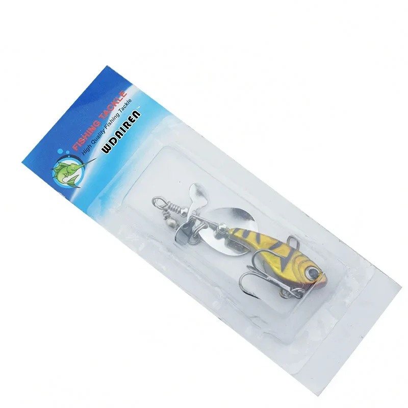 Cebo de pesca giratorio de Metal, cuchara de 11,5g, señuelo de pesca de Color plateado/dorado, caja al por menor, señuelos de lubina, rotación de 360 grados, 1 ud. - imagen 4