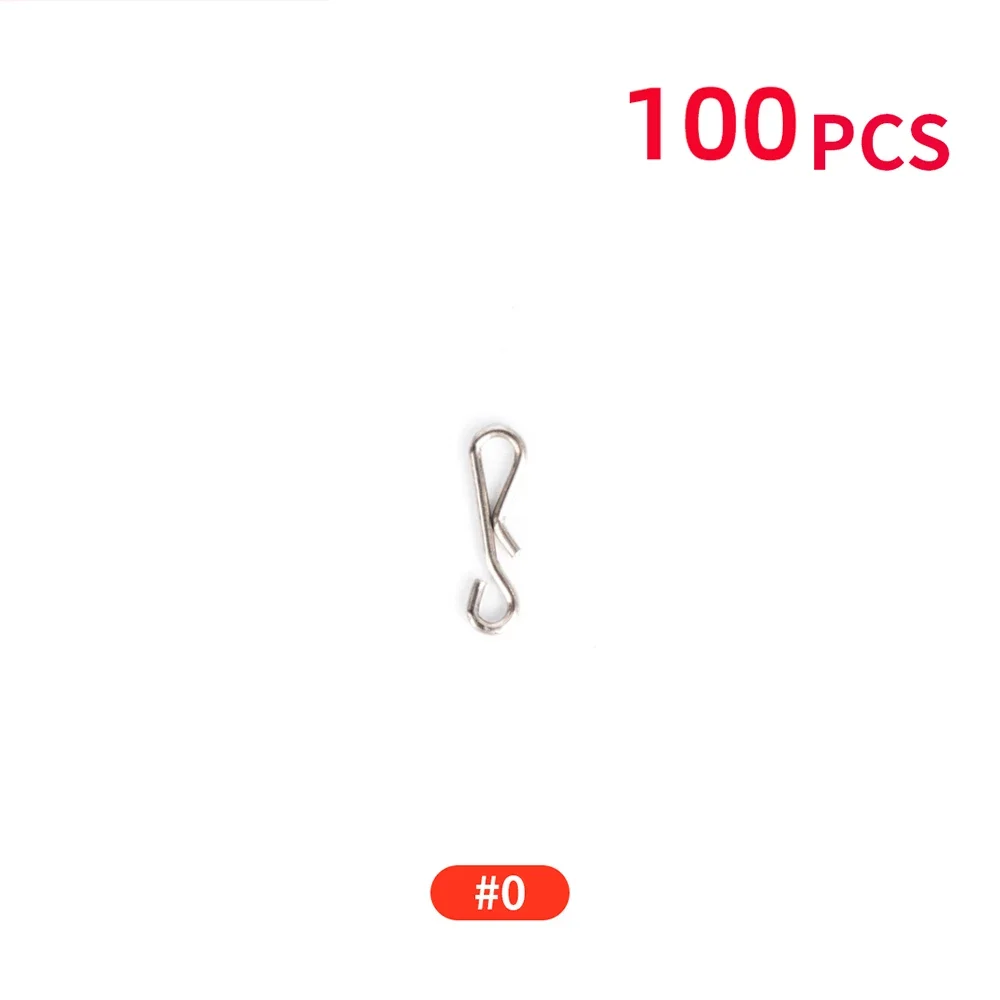 50-100 Uds. Conector de engranaje de aparejos, Pin de pesca colgante de acero, cebo rápido a presión, peso, accesorios marinos - imagen 4
