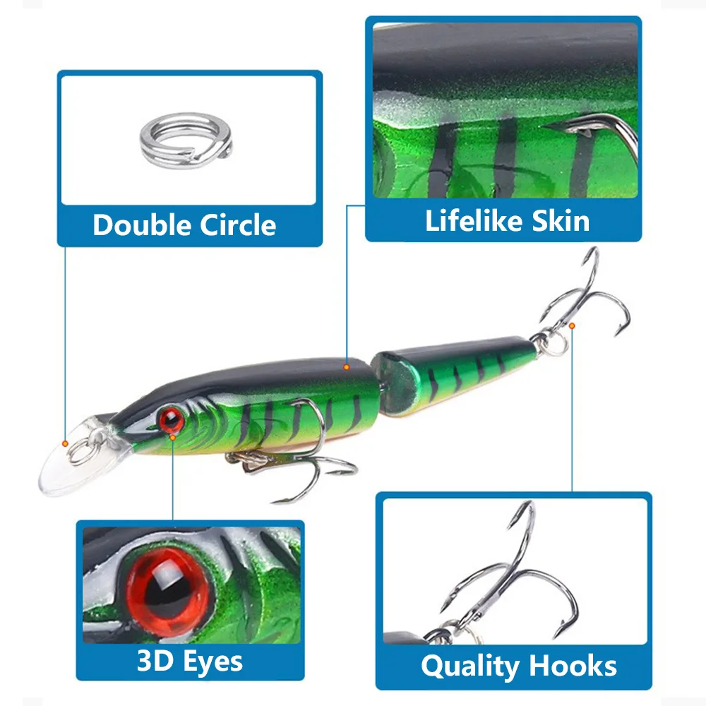 Señuelos de Pesca Tipo Lápiz Multiarticulados con Hilo - imagen 4