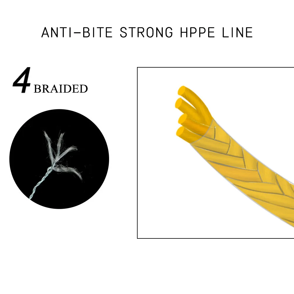 Línea de pesca trenzada X4, 100M, 300M, 8,6-106.92LB, hilo de 0,1-0,5mm, cuerda de pesca supersalada para línea de señuelo de mar - imagen 2