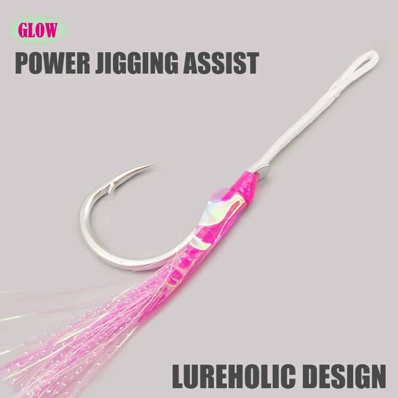 Forcionar 5-PJ Single Assist – Power jigging con tinsel para atún - imagen 5
