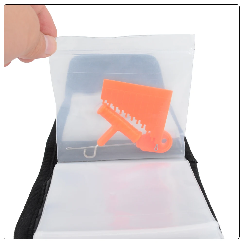 Bolsa de aparejo de pesca, bolsa de almacenamiento de accesorios para aparejos de pesca de carpa, billetera, aparejos de pelo, bolsa de transporte transparente - imagen 3