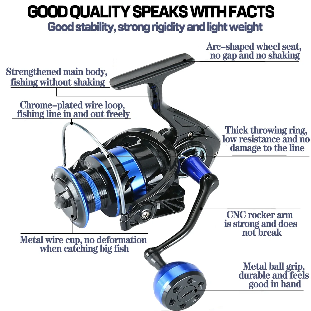 Carrete giratorio basculante de Metal 5,2: 1, engranaje duradero, bobinado más suave, carretes de pesca, productos para pesca, sistema de rodamiento antioxidante de verano - imagen 4