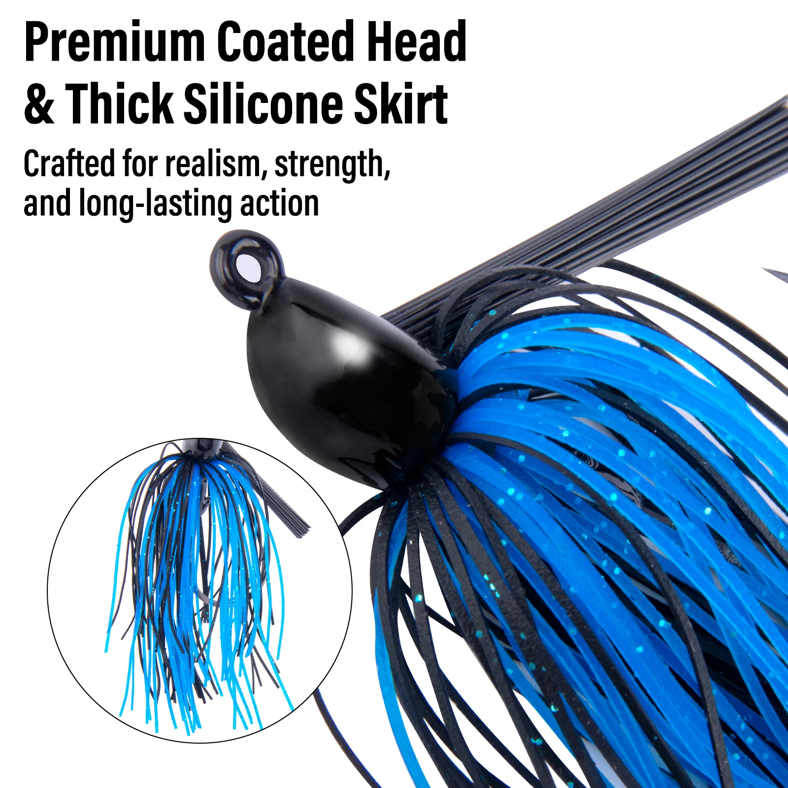 Plantilla de lubina con falda sin hierba, plantillas de natación, plantilla de lanzamiento Finesse, plantillas de fundición, señuelo de pesca, plantilla de fútbol para lubina, 10g, 12g, 16,5g - imagen 4