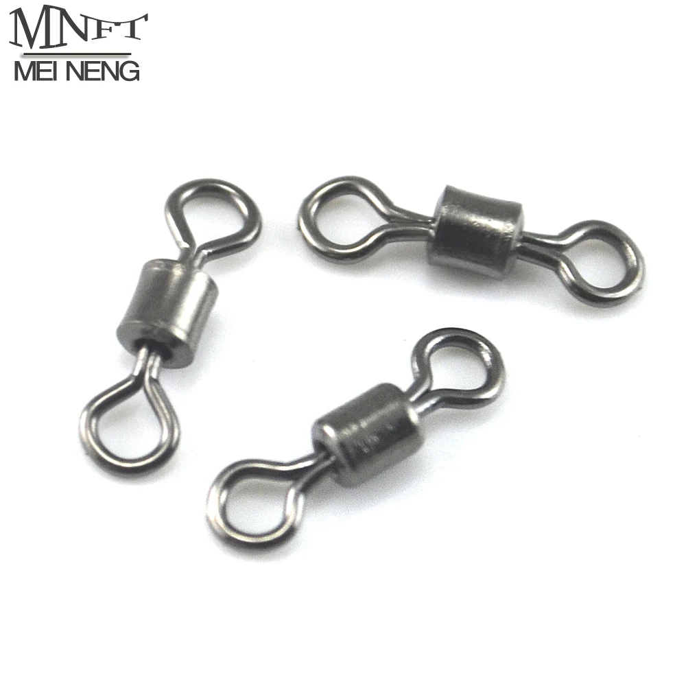 MNFT 50PCS12.5mm-8mm rodamiento de bolas pesca giratorio anillos sólidos conectores inoxidable anticorrosión accesorio de aparejos 6 # -14 # - imagen 2