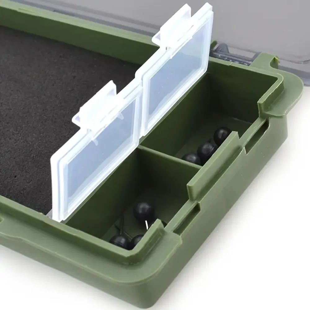 Caja de aparejos de pesca de carpa JSFUN, tablero de aparejo de pelo rígido con pines, caja de aparejo de pesca de carpa, caja de almacenamiento de aparejo de billetera - imagen 4