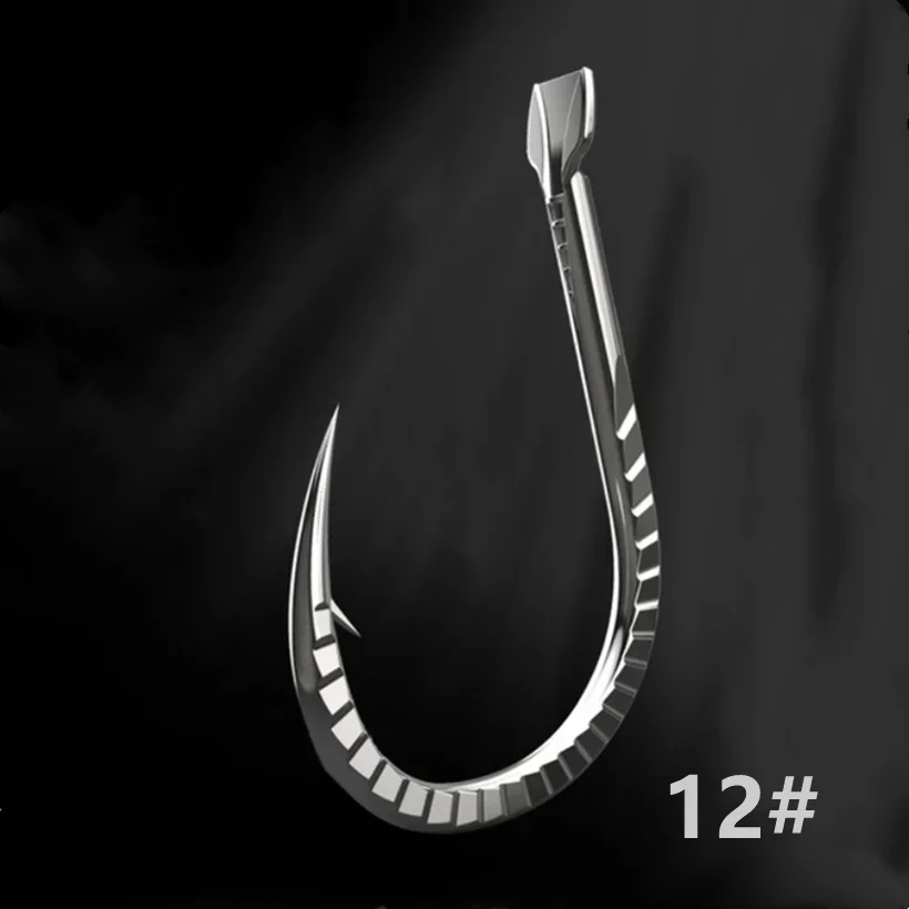 4 # -12 #    1/10 Uds Lin Thorn Lzu tiene espinas anzuelos de acero rico en carbono anzuelo afilado equipo de pesca aparejos equipo de carpa juego de anzuelos - imagen 5