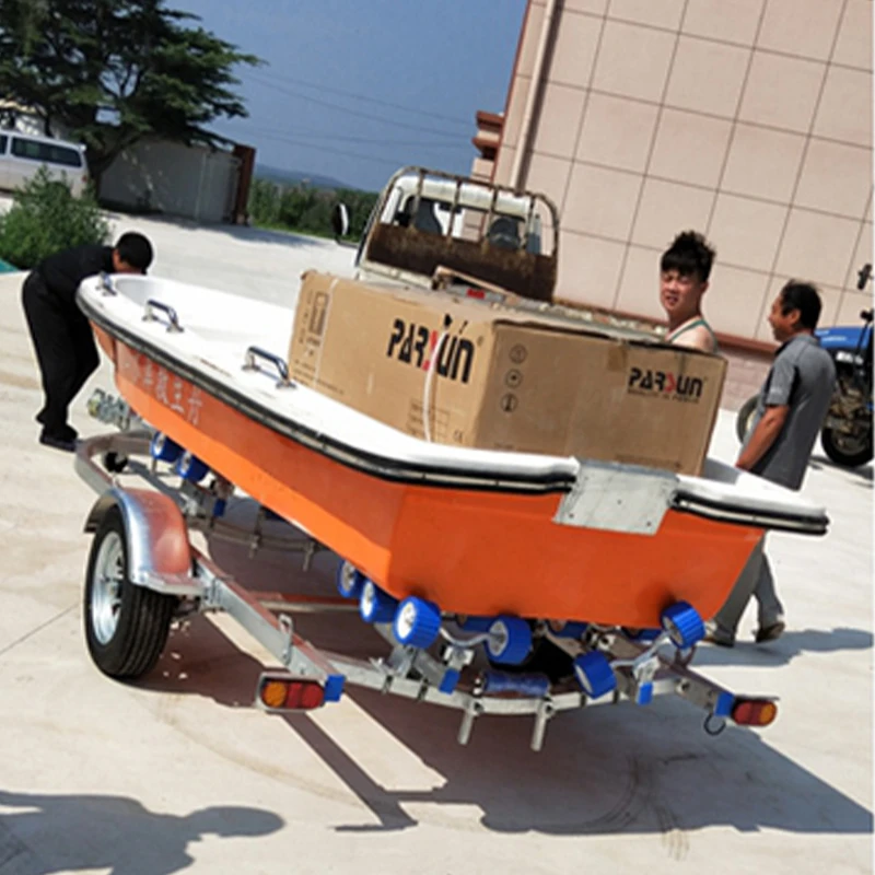 Rodillos oscilantes galvanizados de inmersión en caliente, remolque de barco, rampas de Kayak de asalto simples plegables para esquís Jet de yate, 5,0 metros - imagen 4