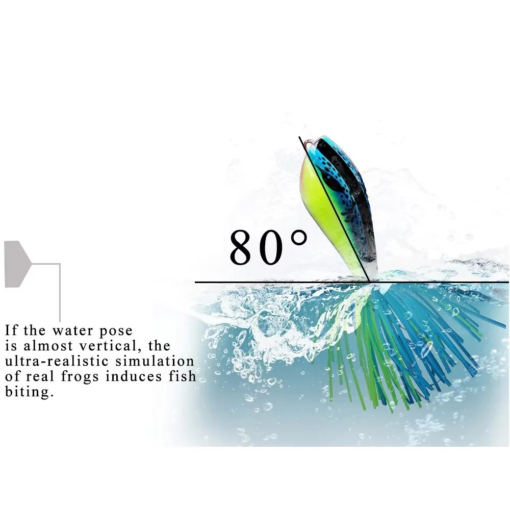 FTK 10g Frog Hard Fishing Lure Swimbait Wobblers Frog Snakehead Lure Minnow Fishing Bait Popper Bass Pike With Double Hook - imagen 4