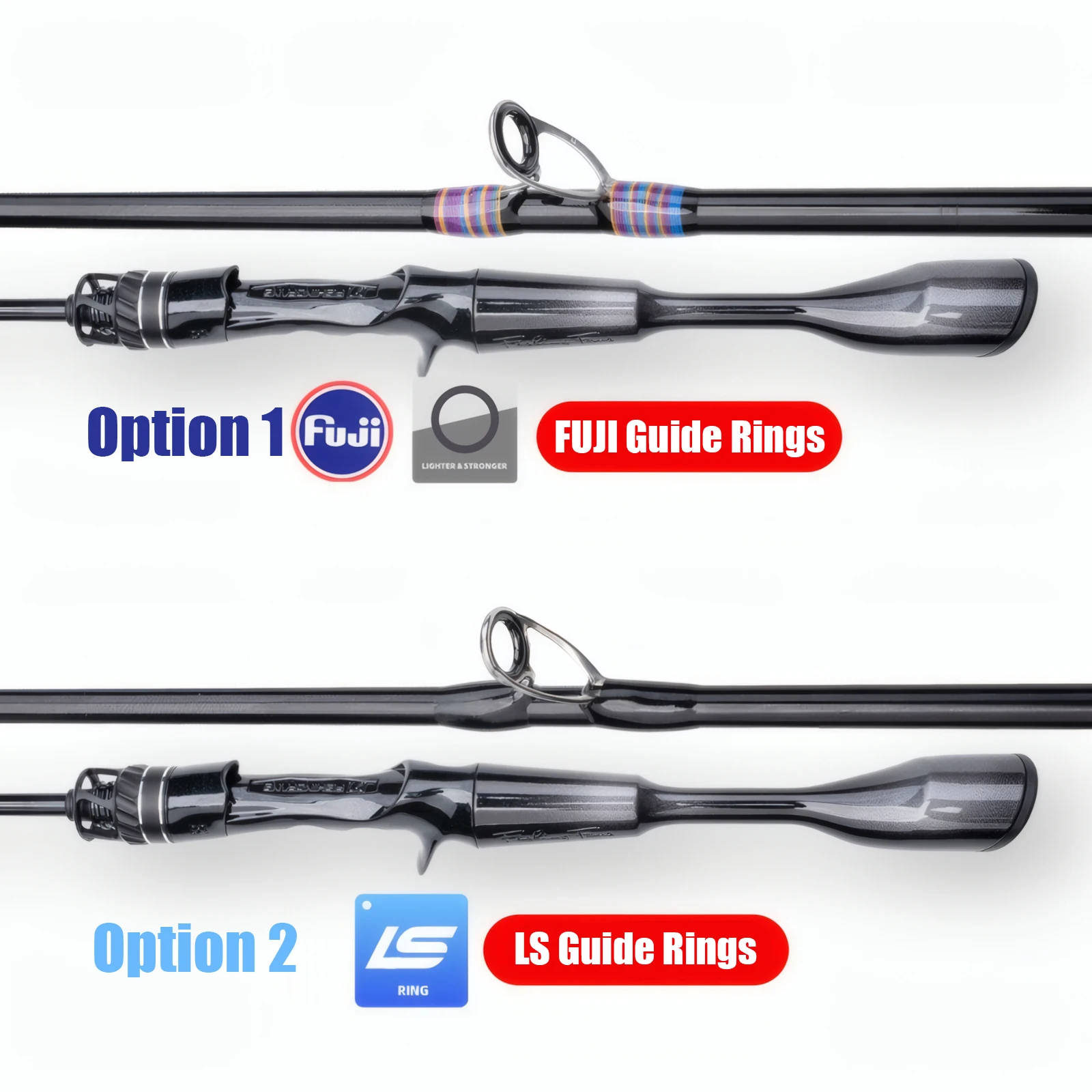 FUJI Führungsring Köder Angelrutenzubehör, ultraleichte Kohlefaser Spinning Casting Köderrute, Karpfen Forelle Angelruten Tackle - imagen 3