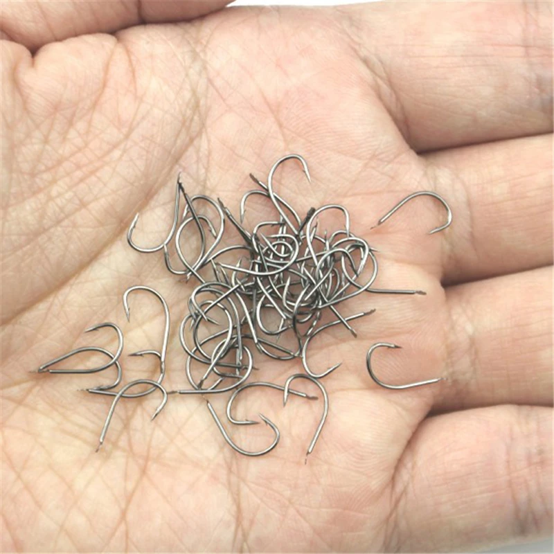 1000 Uds. Anzuelo de Pesca de corriente con mango largo y púas delgadas para carpa cruciana, accesorios para aparejos de Pesca de agua dulce y salada - imagen 4