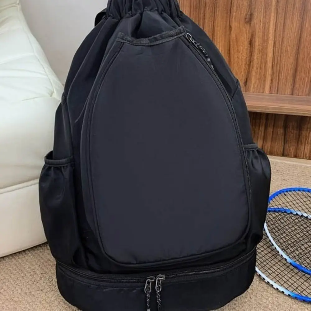 Mochila para raqueta de tenis con 2 raquetas, con bolsillo para zapatos, impermeable, para gimnasio, correa ajustable, bolsa de Fitness con cordón de gran capacidad - imagen 3