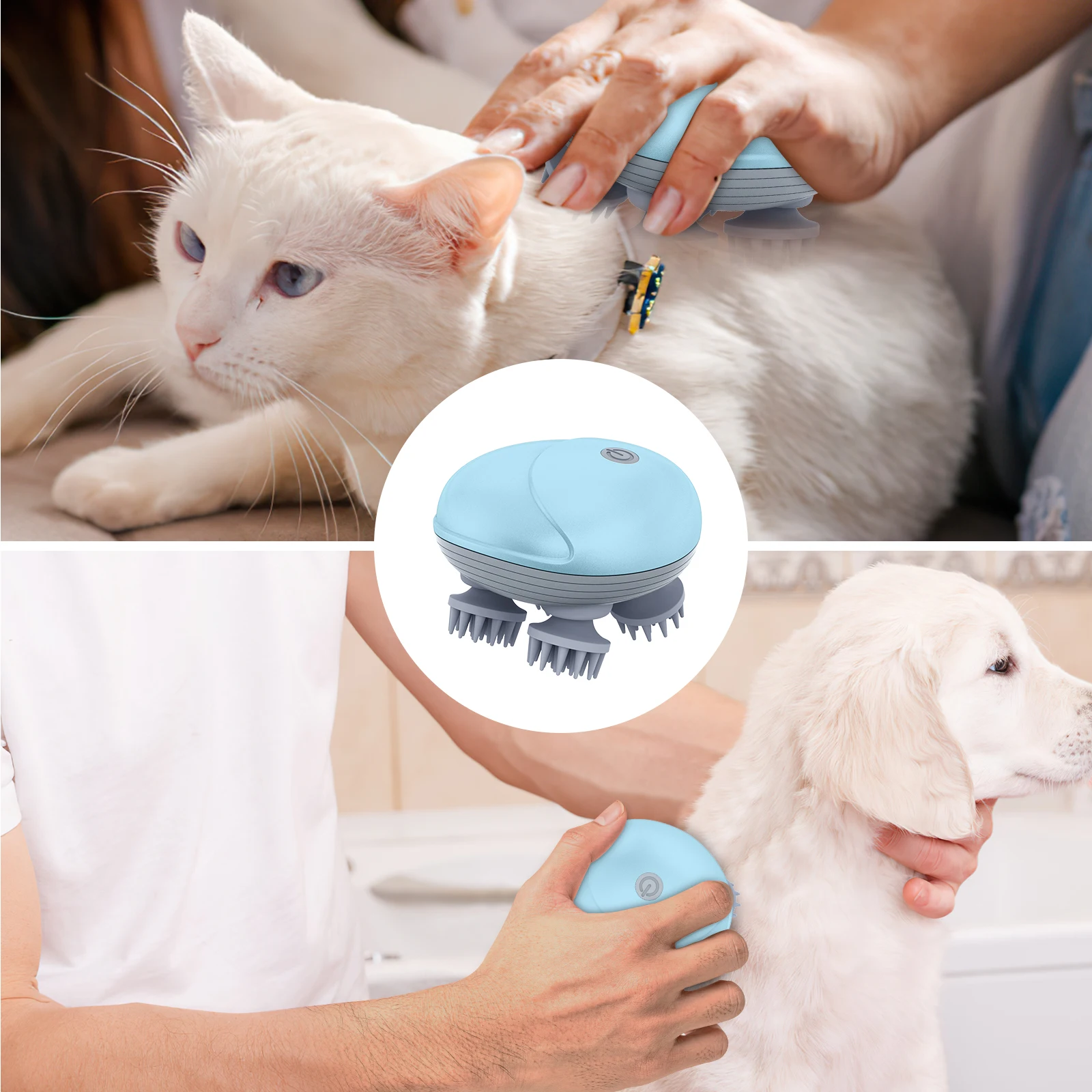 ORIA Masajeador eléctrico para gatos – Relajación y crecimiento pelo - imagen 4
