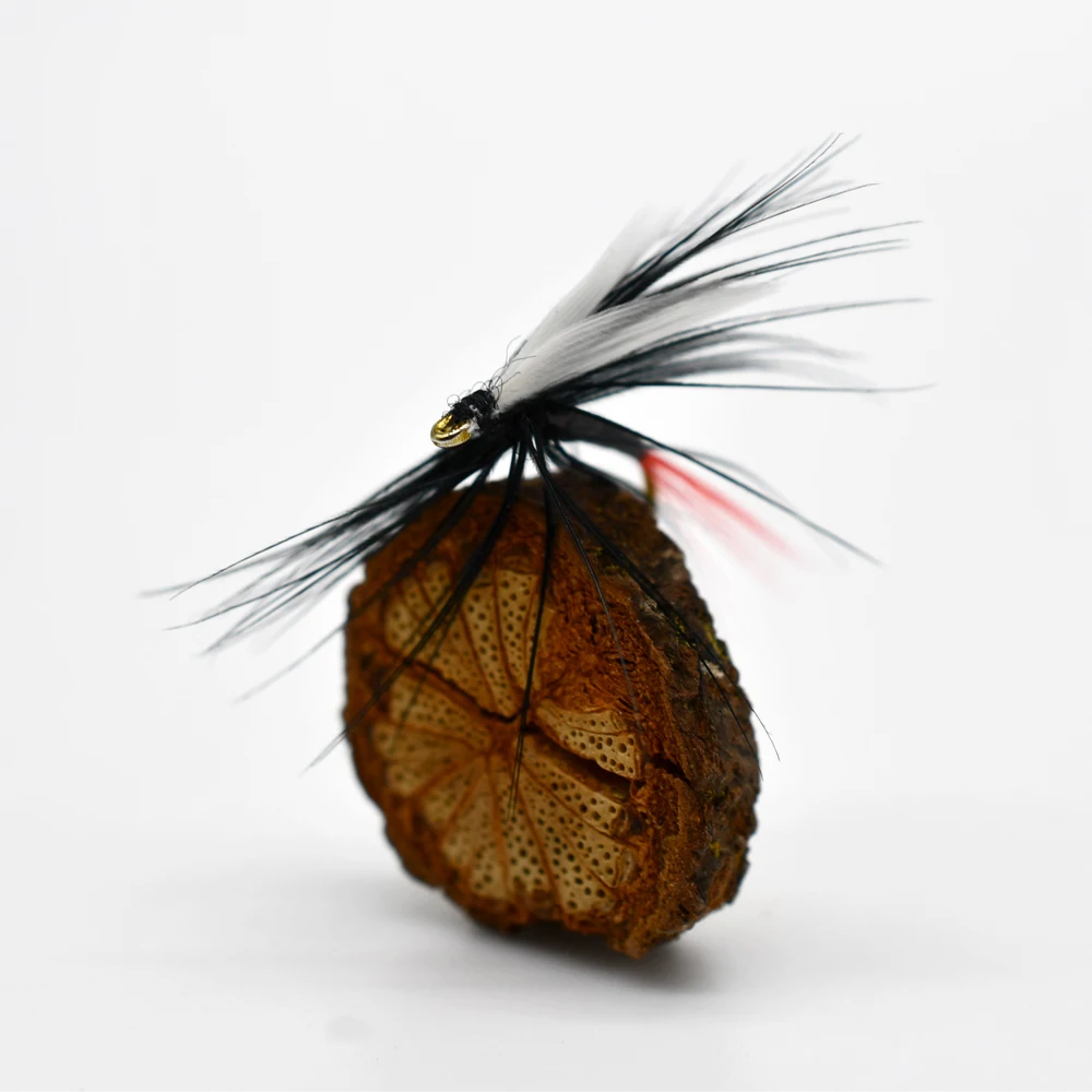 MNFT 10PCS 12 #   Cola roja ala blanca marucción/salmón, moscas de trucha pesca mosca - imagen 3