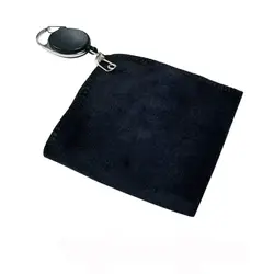 Toalla cuadrada de algodón para Golf, toalla suave con pelota de Golf retráctil, toalla de limpieza con gancho, limpiador de herramientas para golfista