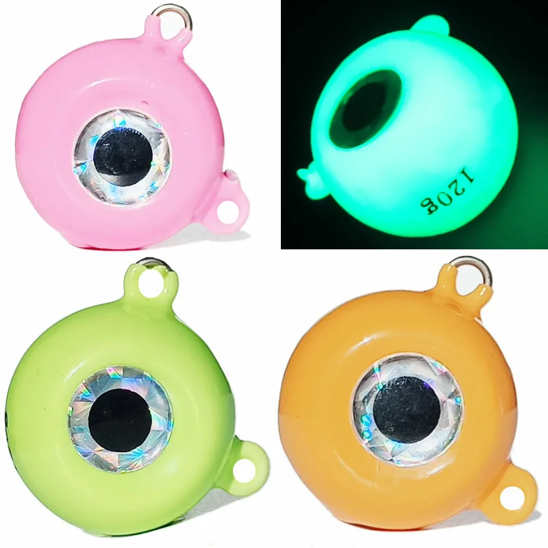 1 unidad Lumious 60g80g100g120g150g200g plantillas de Metal Inchiku Kabura Pesca deslizador pargo Sea Bream Jig Head sin falda señuelo de Jigging - imagen 2